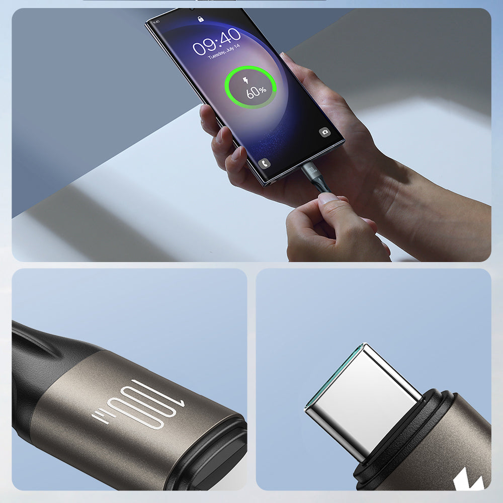 Joyroom Light-Speed Series S-A25 USB-C / USB-C Laidas 100W 1.2m - juodas