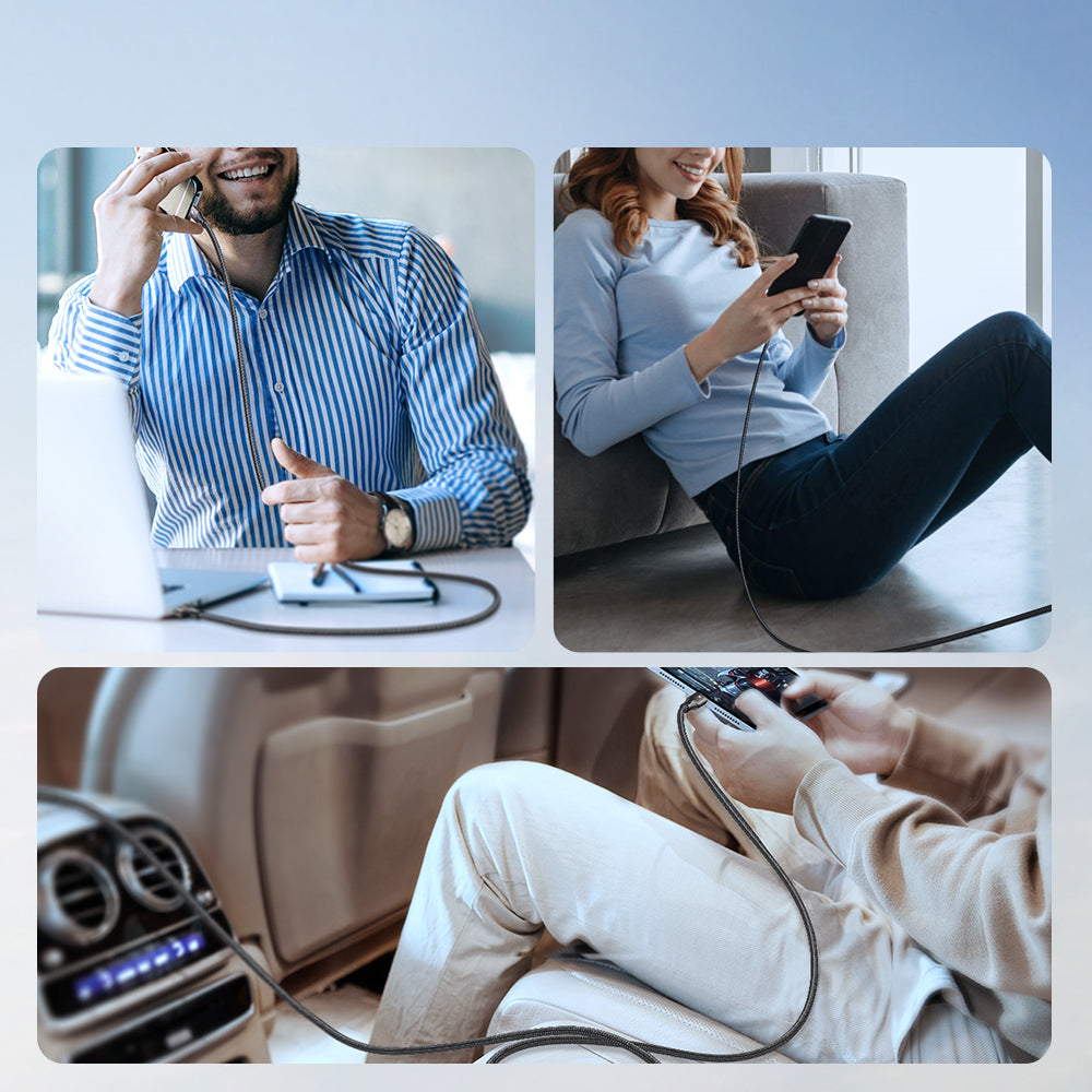 Joyroom Light-Speed Series S-A25 USB-C / USB-C Laidas 100W 1.2m - juodas