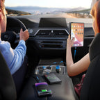 Joyroom JR-CCD04 30W automobilinis įkroviklis 2x USB-C USB-A su ekranu - juodas
