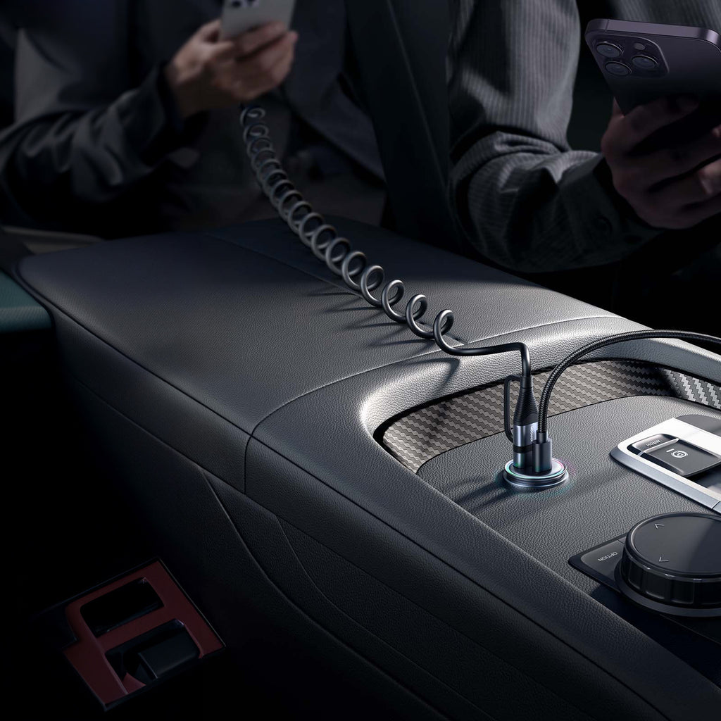 Joyroom JR-CCN04 60W USB-A USB-C mini įkroviklis - juodas -- Cell phone chargers