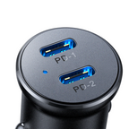 Joyroom JR-CCN06 30W 2x USB-C metalinis mini automobilinis įkroviklis - juodas