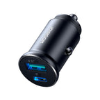 Joyroom JR-CCN05 30W USB-A USB-C mini automobilinis įkroviklis - juodas
