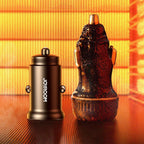 Joyroom JR-CCN05 30W USB-A USB-C mini automobilinis įkroviklis - juodas