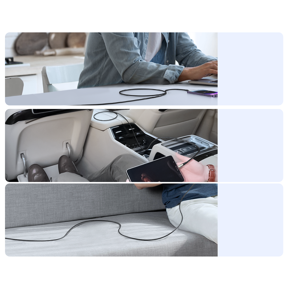 Joyroom Star-Light Series SA27-CC5 USB-C / USB-C Laidas 100W 1.2m - juodas