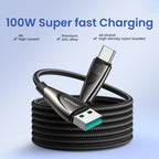 Joyroom Pioneer Series SA31-AC6 USB-A / USB-C Laidas 100W 1.2m - juodas
