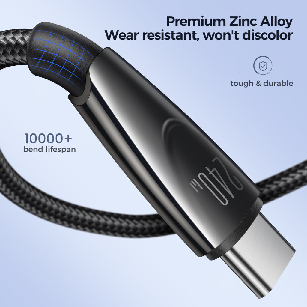 Joyroom Pioneer Series SA31-CC5 USB-C / USB-C 240W Laidas 1.2m - juodas -- Cell phone cables