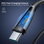 Joyroom Pioneer Series SA31-CC5 USB-C / USB-C 240W Laidas 1.2m - juodas -- Cell phone cables
