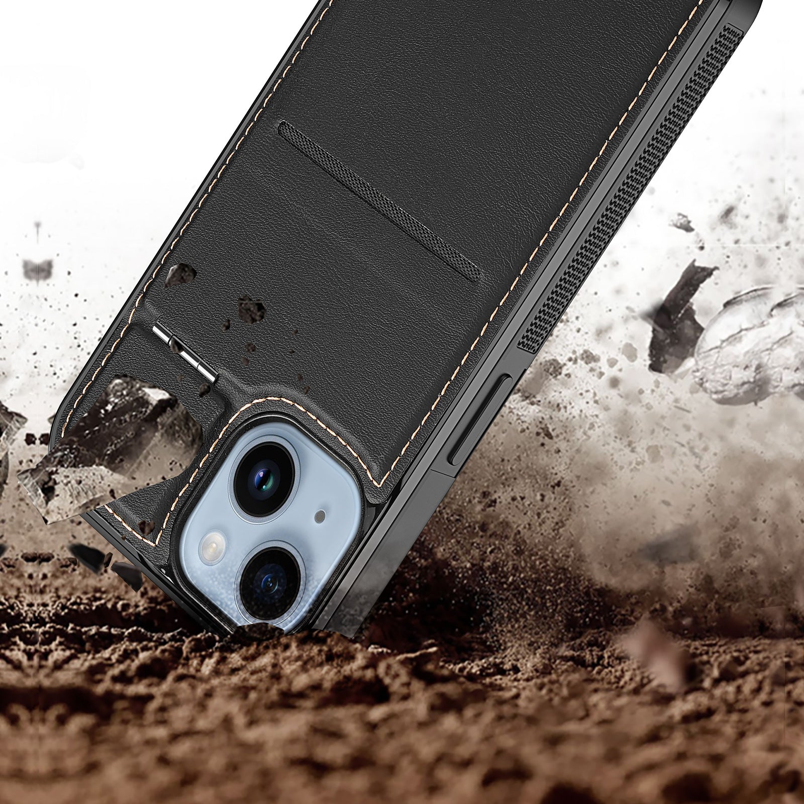 MagSafe dėklas-piniginė iPhone 15 Plus Dux Ducis – juodas