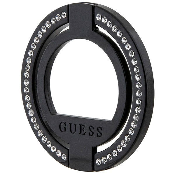 Guess MagSafe žiedo laikiklis-stovas su kristalais – juodas -- Cell phone cases and covers