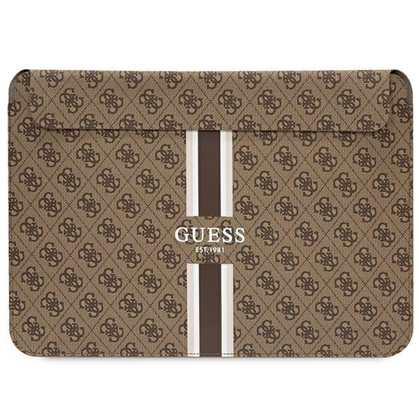 Guess 4G Printed Stripes dėklas 16" nešiojamajam kompiuteriui - rudas -- Laptop Bags