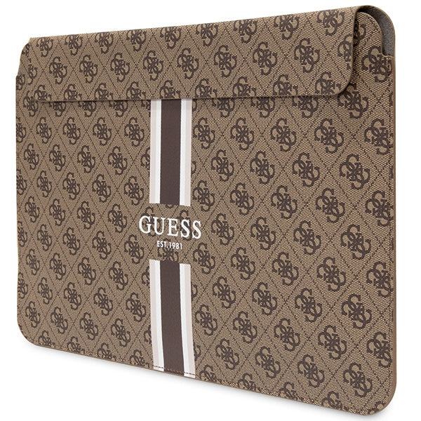 Guess 4G Printed Stripes dėklas 16" nešiojamajam kompiuteriui - rudas -- Laptop Bags