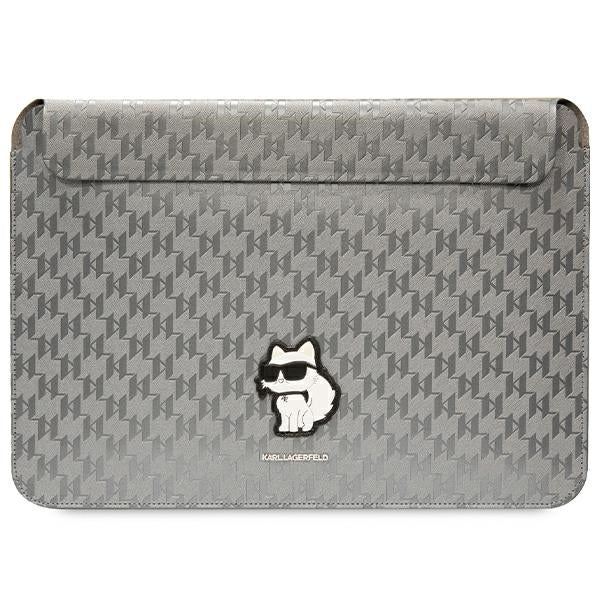 Karl Lagerfeld Saffiano Monogram Choupette dėklas 14" nešiojamam kompiuteriui - sidabrinis -- Cell phone cases and covers