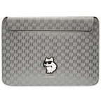 Karl Lagerfeld Saffiano Monogram Choupette dėklas 14" nešiojamam kompiuteriui - sidabrinis -- Cell phone cases and covers