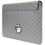 Karl Lagerfeld Saffiano Monogram Choupette dėklas 14" nešiojamam kompiuteriui - sidabrinis -- Cell phone cases and covers