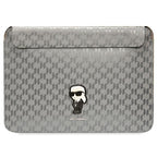 Karl Lagerfeld Saffiano Monogram Ikonik dėklas 14" nešiojamam kompiuteriui - sidabrinis -- Cell phone cases and covers