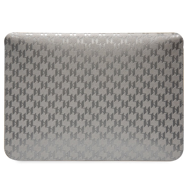 Karl Lagerfeld Saffiano Monogram Ikonik dėklas 14" nešiojamam kompiuteriui - sidabrinis -- Cell phone cases and covers