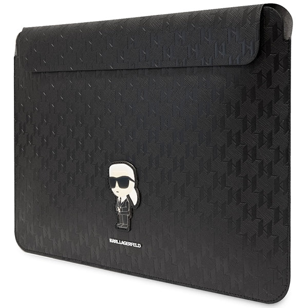 Karl Lagerfeld Saffiano Monogram Ikonik dėklas 14" nešiojamam kompiuteriui - juodas -- Cell phone cases and covers
