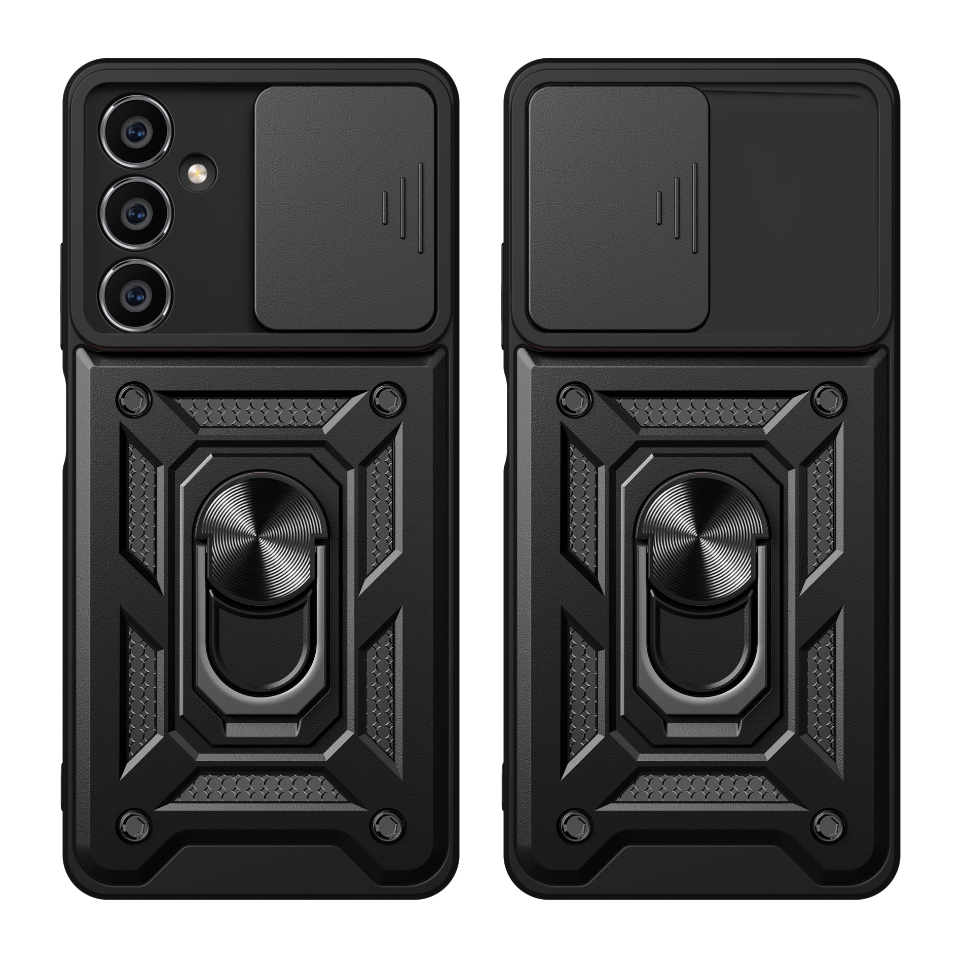 Šarvuotas dėklas Samsung M54 su kameros dangteliu – juodas -- Samsung Galaxy M54