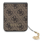 Guess 4G Charms kolekcijos dėklas Samsung Galaxy Z Flip 5 - rudas -- Samsung Galaxy Z Flip 5
