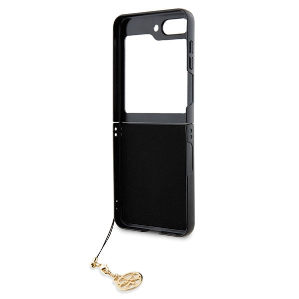 Guess 4G Charms kolekcijos dėklas Samsung Galaxy Z Flip 5 - rudas -- Samsung Galaxy Z Flip 5