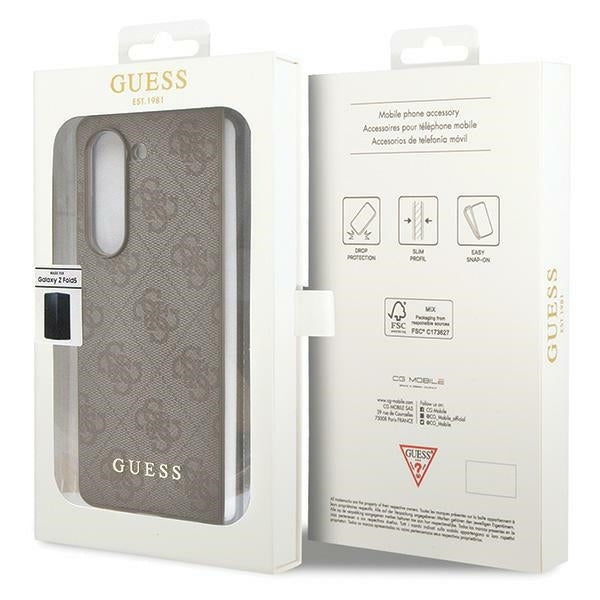 Guess 4G Charms dėklas Galaxy Z Fold5 – rudas -- Samsung Galaxy Z Fold 5
