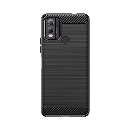 Carbon Case silikoninis dėklas, skirtas Nokia C22 - juodas -- Nokia c22