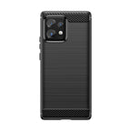Carbon Case silikoninis dėklas, skirtas Motorola Edge 40 Pro - juodas -- Motorola Edge 40 Pro