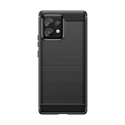 Carbon Case silikoninis dėklas, skirtas Motorola Edge 40 Pro - juodas -- Motorola Edge 40 Pro