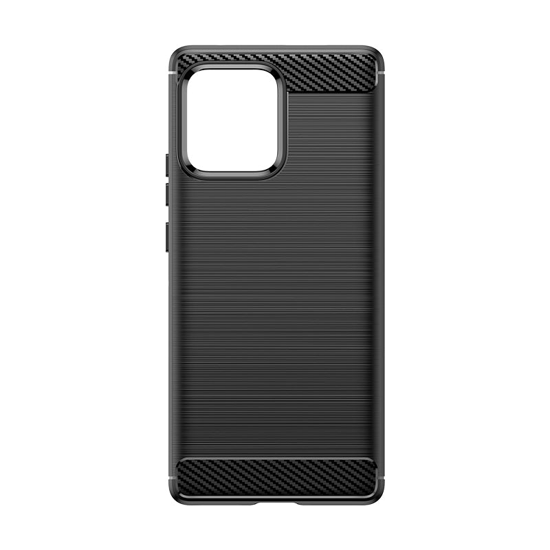 Carbon Case silikoninis dėklas, skirtas Motorola Edge 40 Pro - juodas -- Motorola Edge 40 Pro