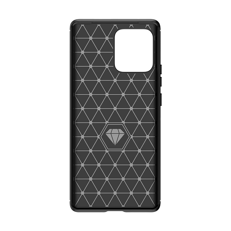 Carbon Case silikoninis dėklas, skirtas Motorola Edge 40 Pro - juodas -- Motorola Edge 40 Pro