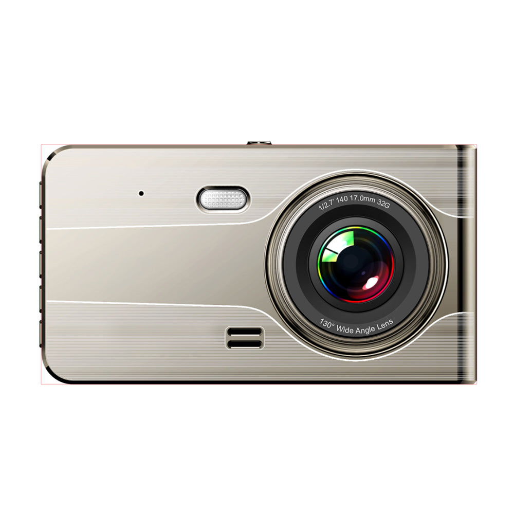 DVR979G Full HD G-sensor LCD automobilio vaizdo registratorius su atbulinės eigos kamera - smėlinė -- Selfie Sticks & Tripods