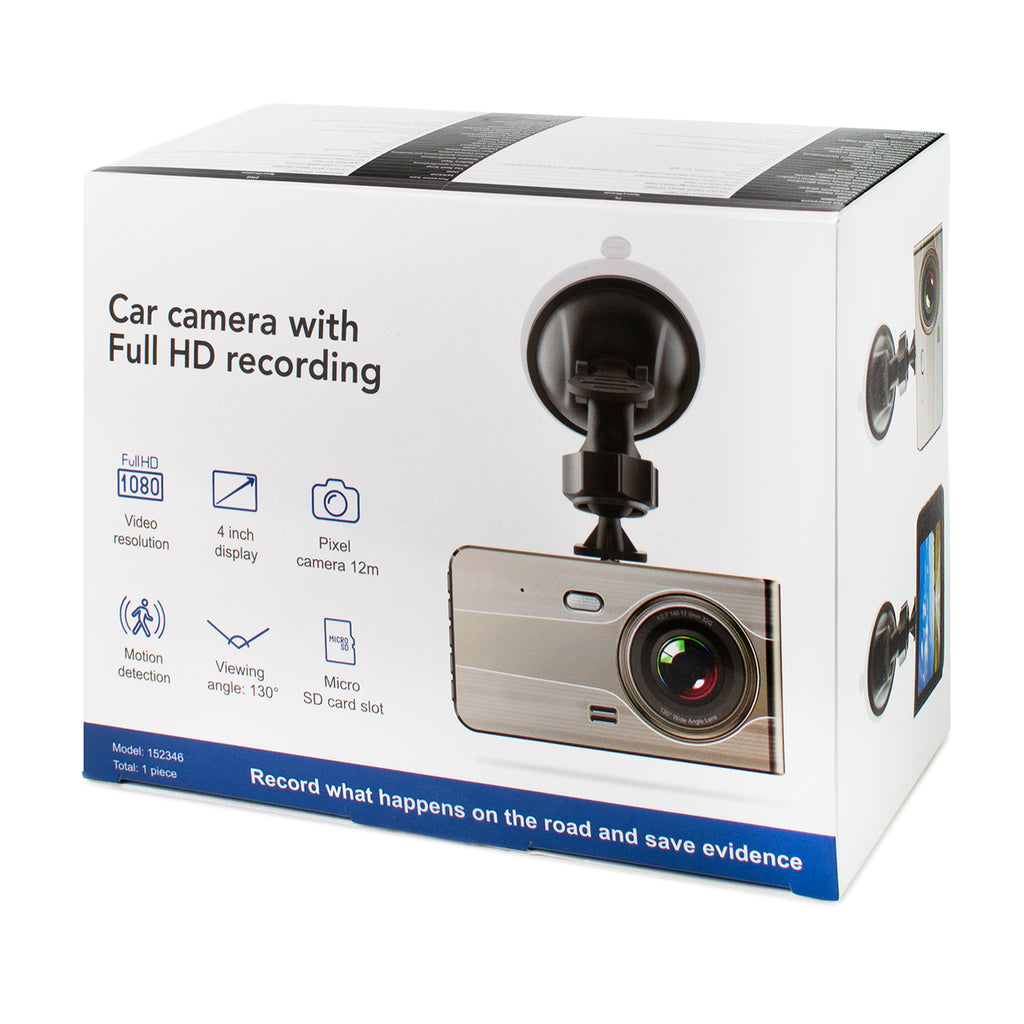 DVR979G Full HD G-sensor LCD automobilio vaizdo registratorius su atbulinės eigos kamera - smėlinė -- Selfie Sticks & Tripods