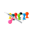 Telefono laikiklis su apvalia galvute - žalias