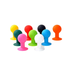 Telefono laikiklis su apvalia galvute - baltas