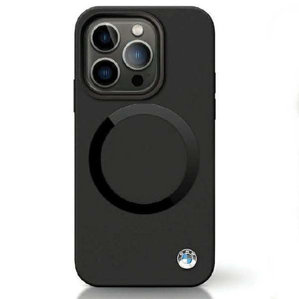 BMW MagSafe silikoninis dėklas iPhone 14 Pro – juodas