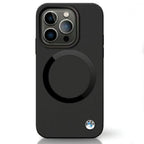 BMW MagSafe silikoninis dėklas iPhone 14 Pro – juodas