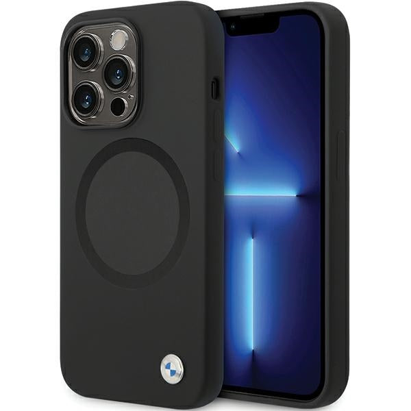 BMW MagSafe silikoninis dėklas iPhone 14 Pro Max – juodas