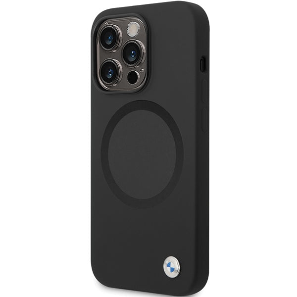 BMW MagSafe silikoninis dėklas iPhone 14 Pro Max – juodas