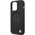BMW MagSafe silikoninis dėklas iPhone 14 Pro Max – juodas
