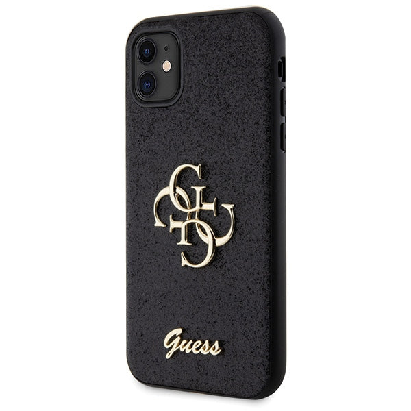 Guess dėklas iPhone 11 / XR – juodas, blizgus -- iPhone 11