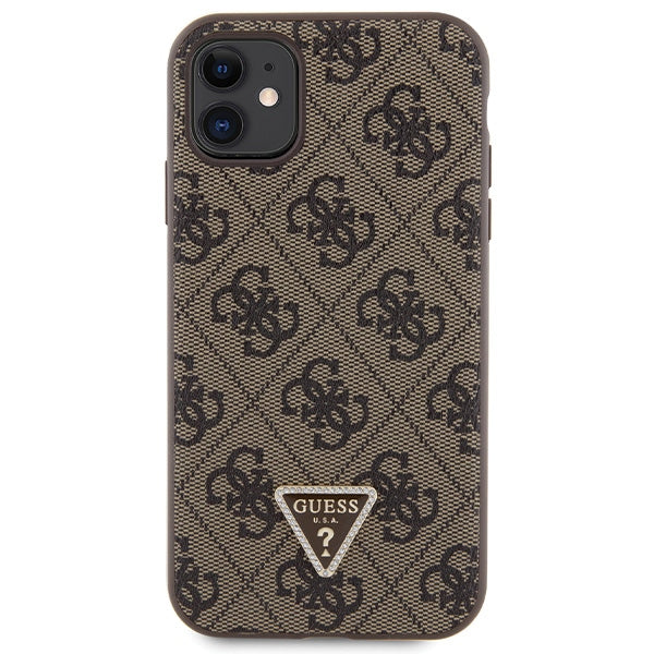 Guess dėklas iPhone 11/XR su dirželiu – rudas -- iPhone 11