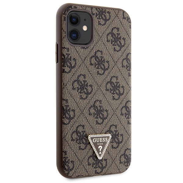 Guess dėklas iPhone 11/XR su dirželiu – rudas -- iPhone 11