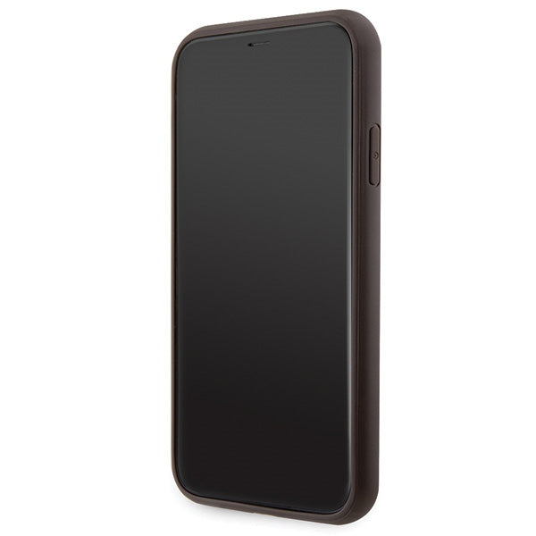 Guess dėklas iPhone 11/XR su dirželiu – rudas -- iPhone 11