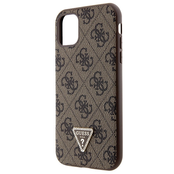 Guess dėklas iPhone 11/XR su dirželiu – rudas -- iPhone 11