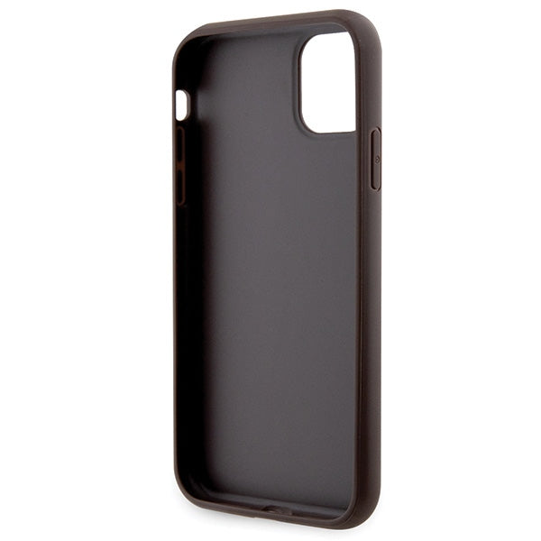 Guess dėklas iPhone 11/XR su dirželiu – rudas -- iPhone 11