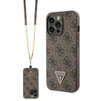 Guess Crossbody 4G dėklas iPhone 13/13 Pro – rudas -- iPhone 13 Pro