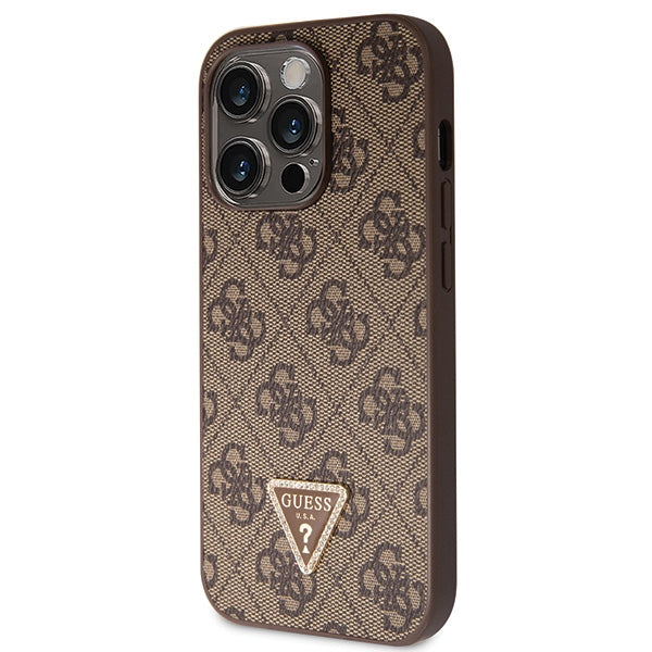 Guess Crossbody 4G dėklas iPhone 14 Pro – rudas