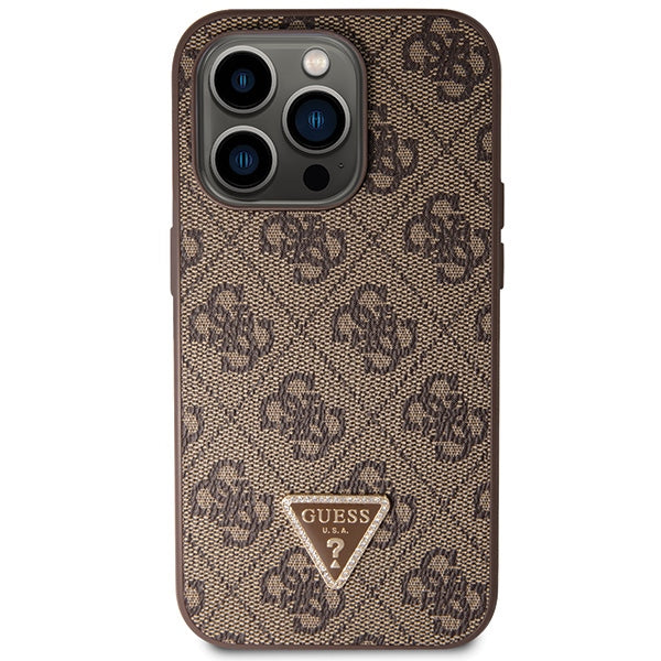 Guess Crossbody 4G dėklas iPhone 14 Pro – rudas