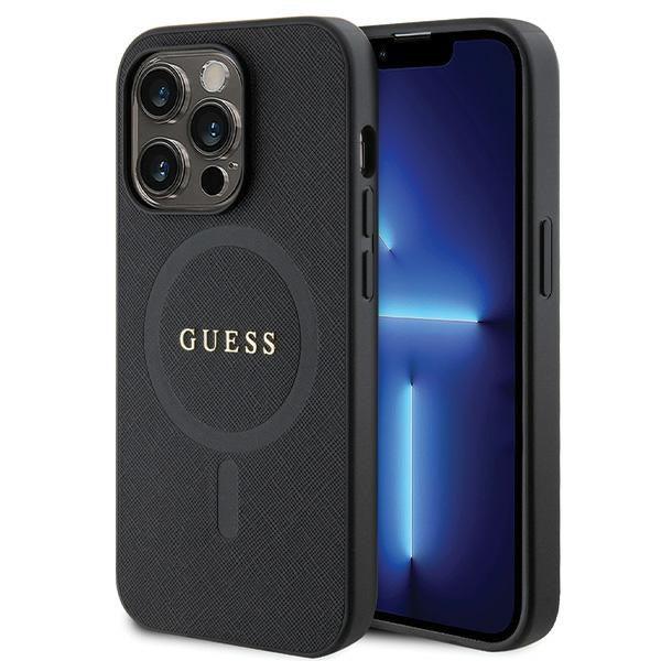 Guess MagSafe dėklas iPhone 14 Pro – juodas