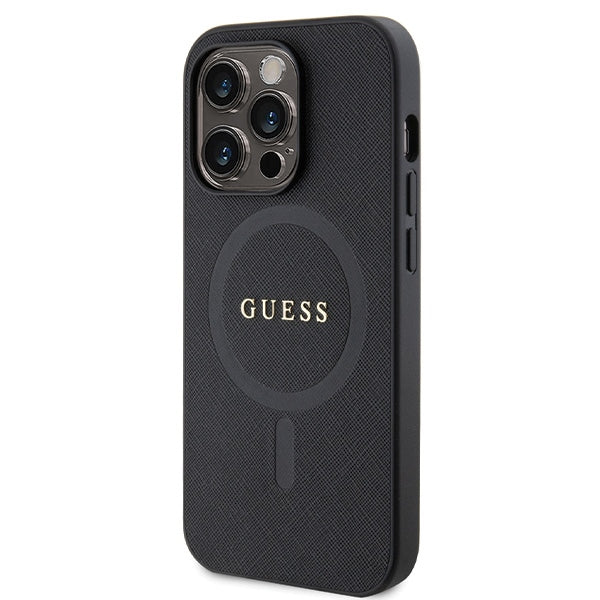 Guess MagSafe dėklas iPhone 14 Pro – juodas